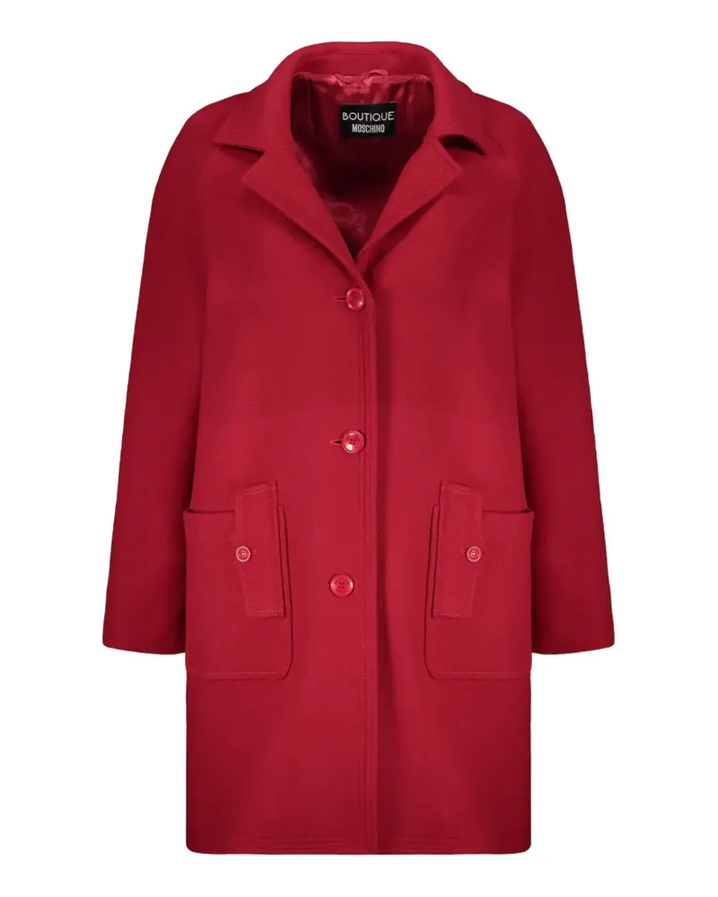 Moschino Mantel mit aufgesetzter Tasche - Rot Rot