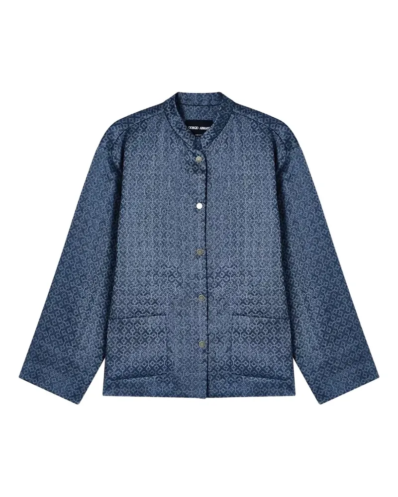 Giorgio Armani Geometrisch gemusterte Jacke - Blau Blau