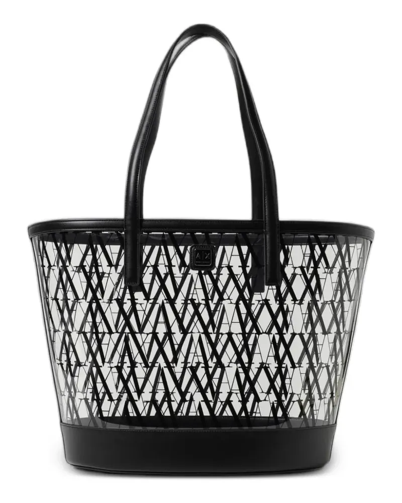 Armani Exchange Schultertasche mit Logo-Print - Schwarz Schwarz