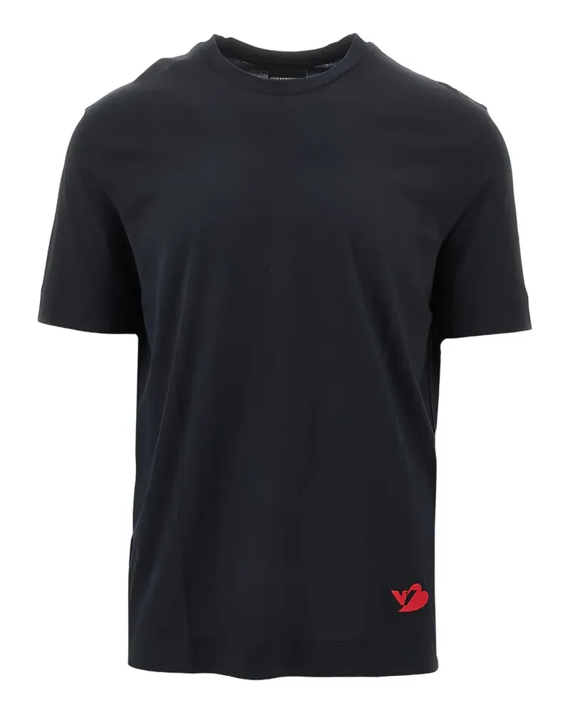 Emporio Armani Besticktes T-Shirt - Blau Blau