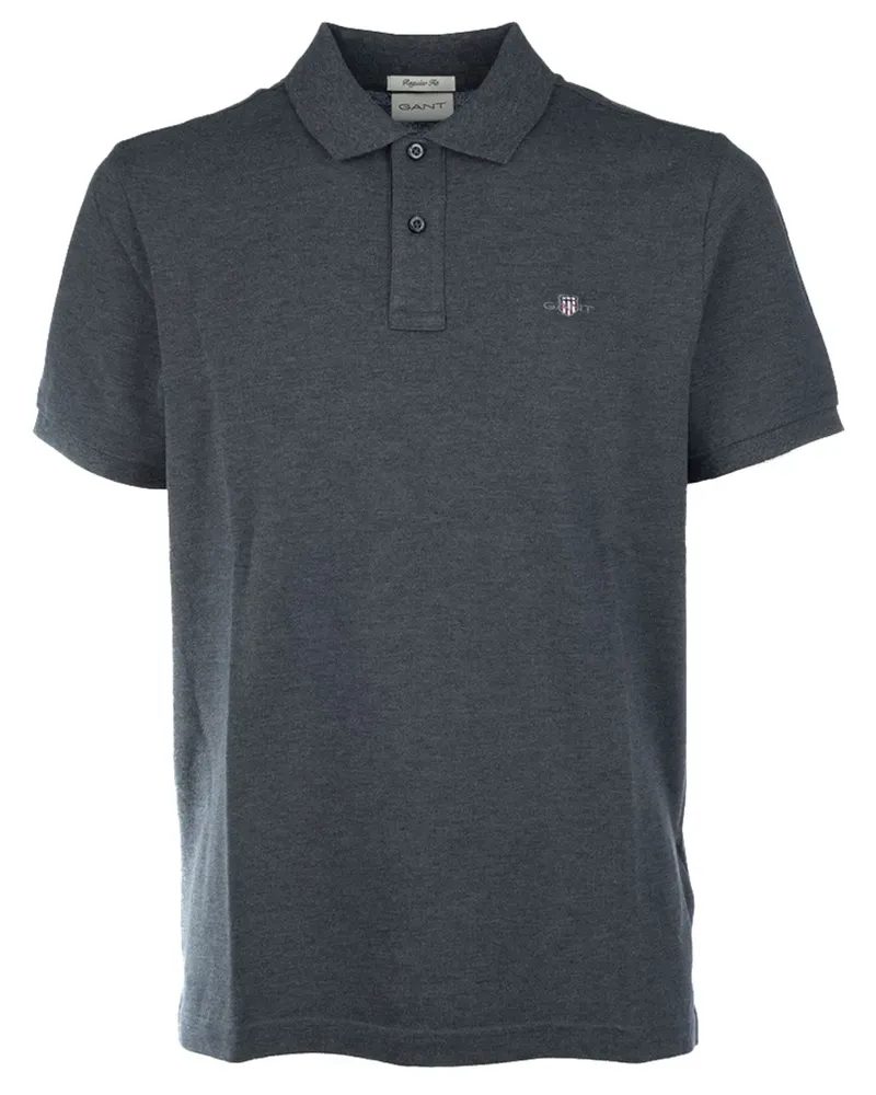 Gant Besticktes Poloshirt - Grau Grau