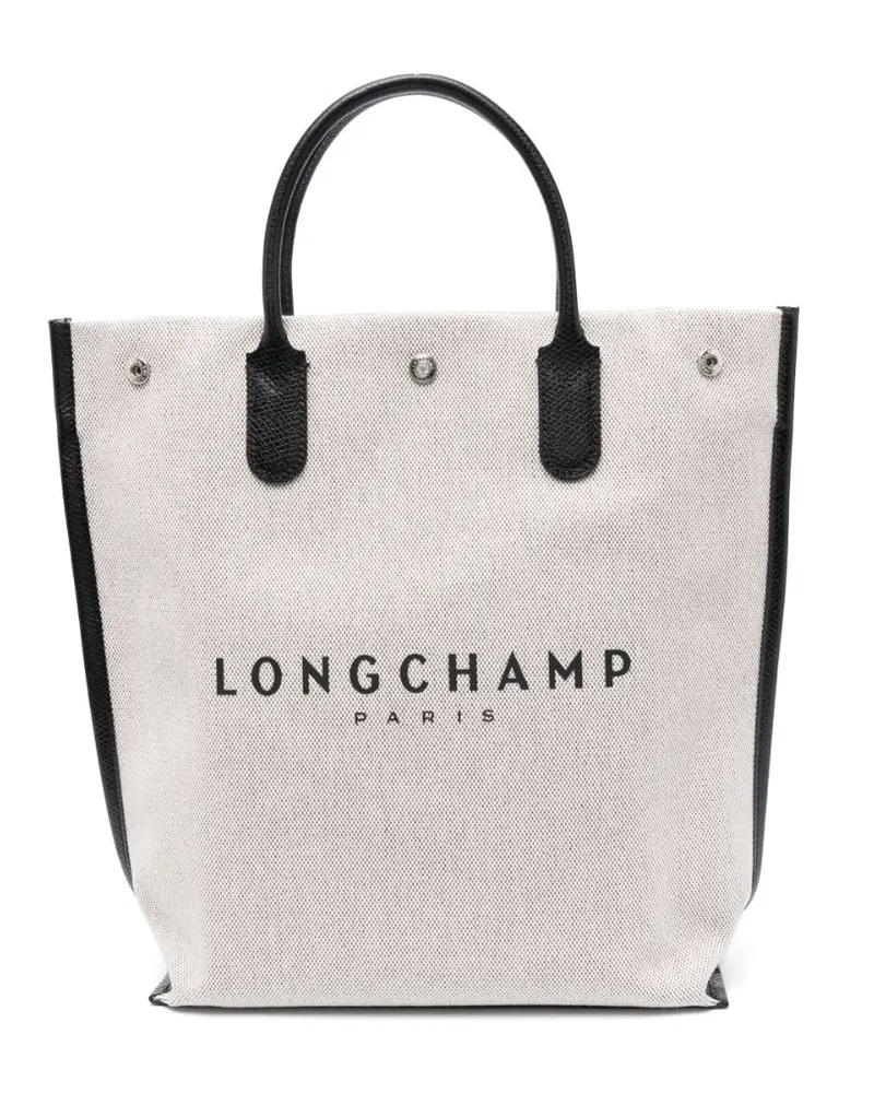Longchamp Mittelgroßer Essential Shopper aus Canvas - Nude Nude