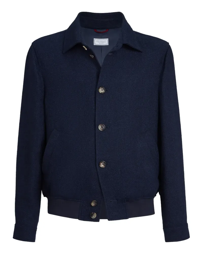 Brunello Cucinelli Hemdjacke mit Knopfleiste - Blau Blau