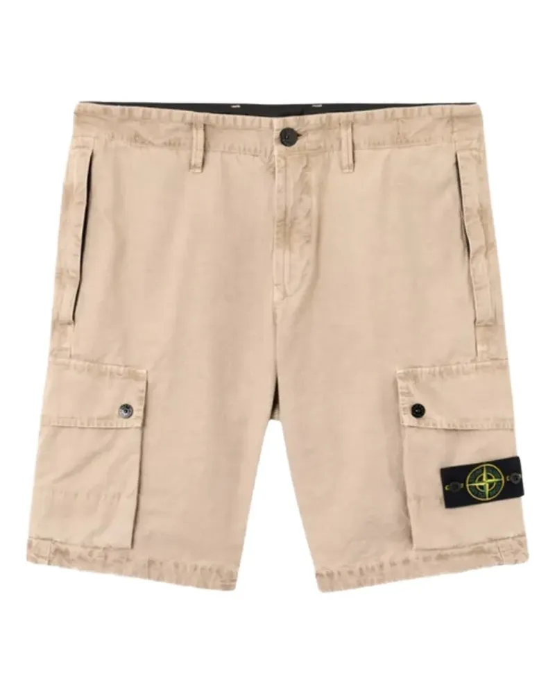 Stone Island logo-patch cargo shorts - Nude Nude