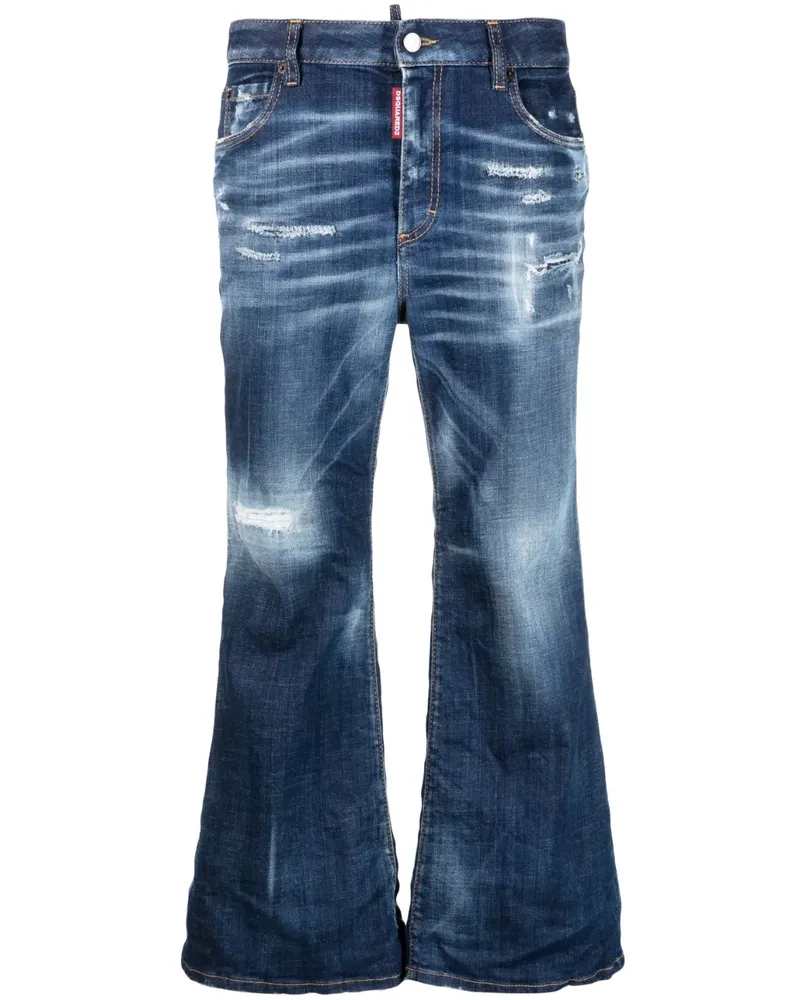 Dsquared2 Cropped-Jeans mit Bleached-Effekt - Blau Blau