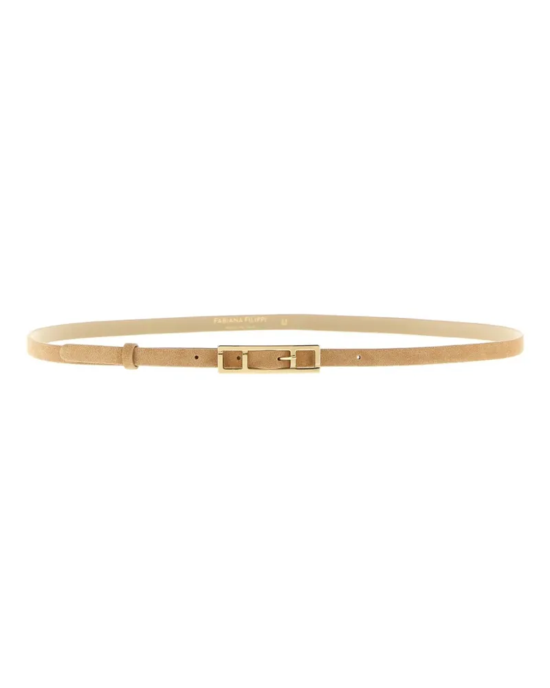 Fabiana Filippi leather buckled belt - Nude Nude
