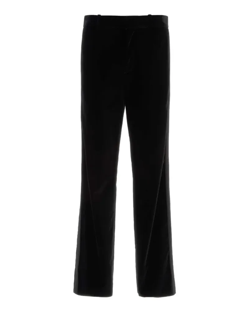 Fendi Schwarze Hose aus Samt Schwarz