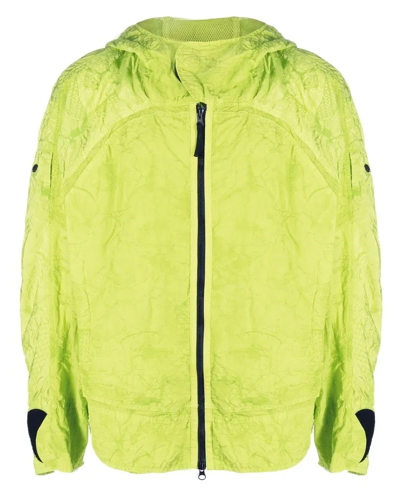 Stone Island Kapuzenjacke mit Knitteroptik - Grün Grün