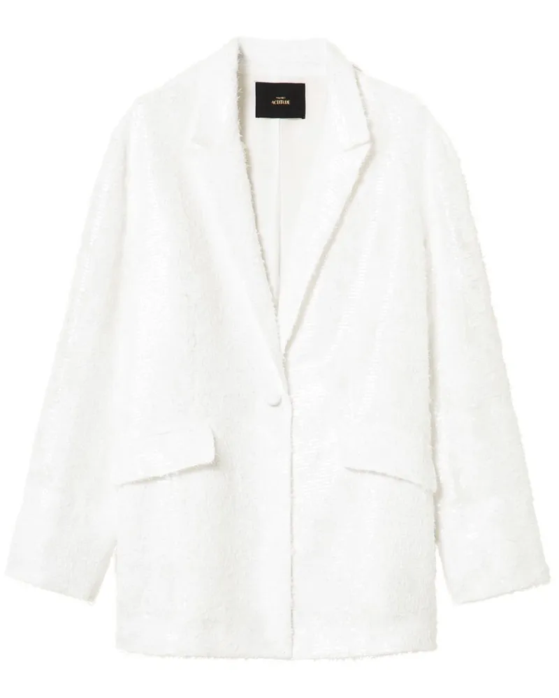 Twin-Set Blazer mit Pailletten - Weiß Weiß