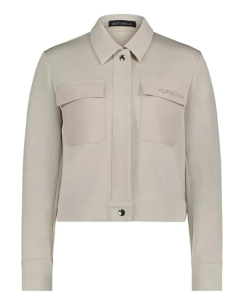 Betty Barclay flap-pocket cropped jacket - Nude Nude