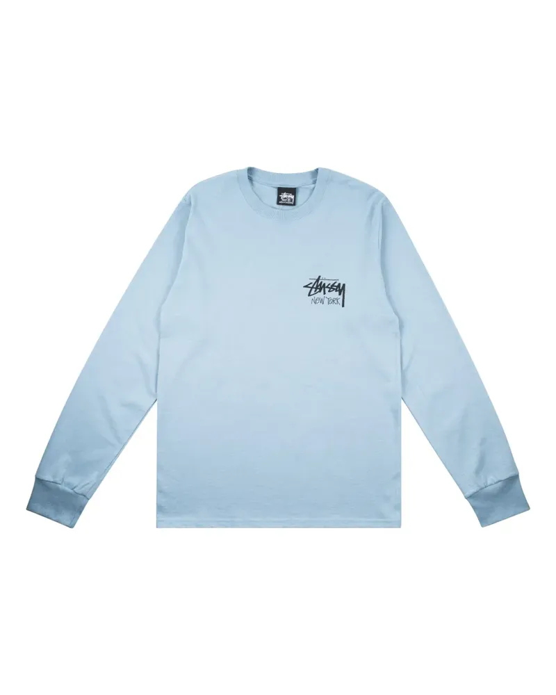 Stüssy Klassisches Langarmshirt - Blau Blau
