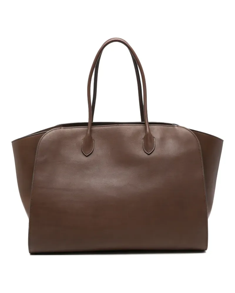 The Row Margaux leather tote bag - Braun Braun