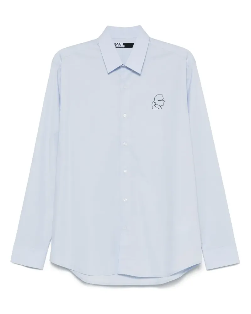 Karl Lagerfeld Ikonik Karl Hemd - Blau Blau