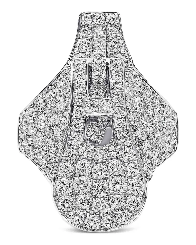 YOKO London 18kt Zyyyp Weißgoldring mit Diamanten - Silber Silber