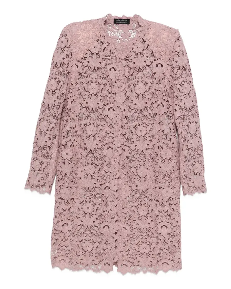 Gianluca Capannolo Charlotte floral-lace coat - Rosa Rosa