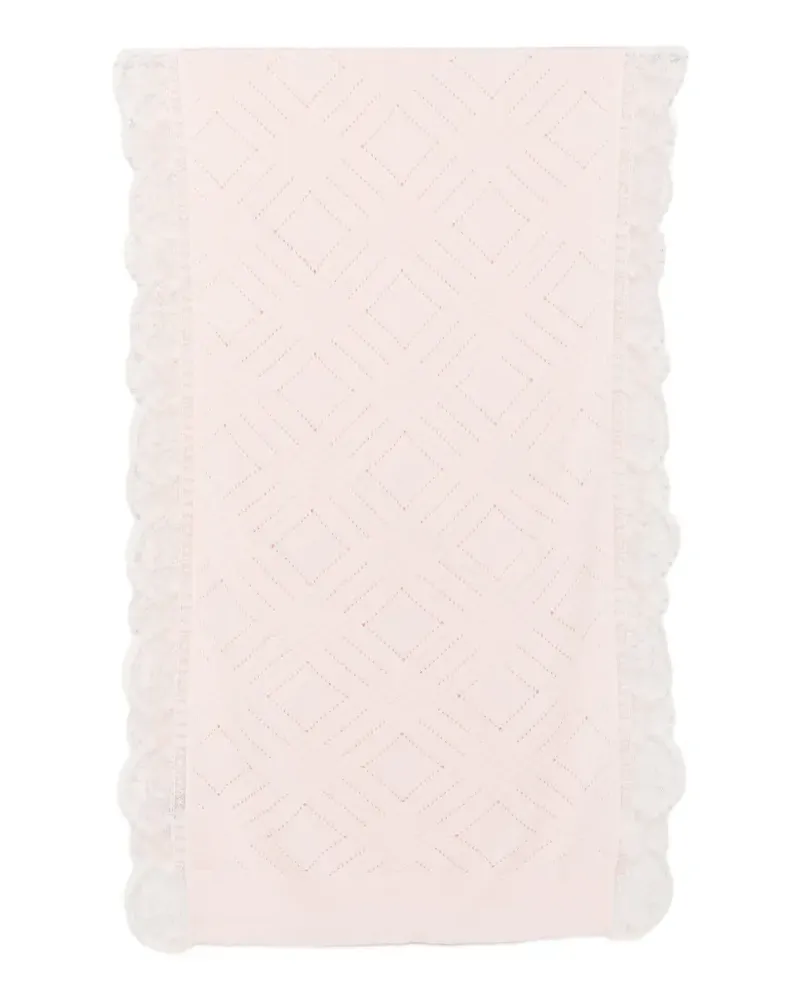 Ermanno Scervino Pointelle-Schal mit Spitzenbesatz - Rosa Rosa