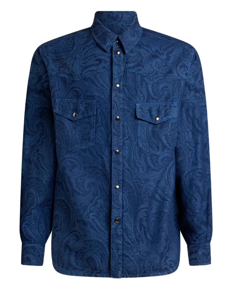Etro Klassisches Jeanshemd - Blau Blau