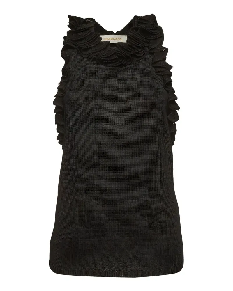 Zimmermann Martchmaker Tanktop mit Rüschen - Schwarz Schwarz