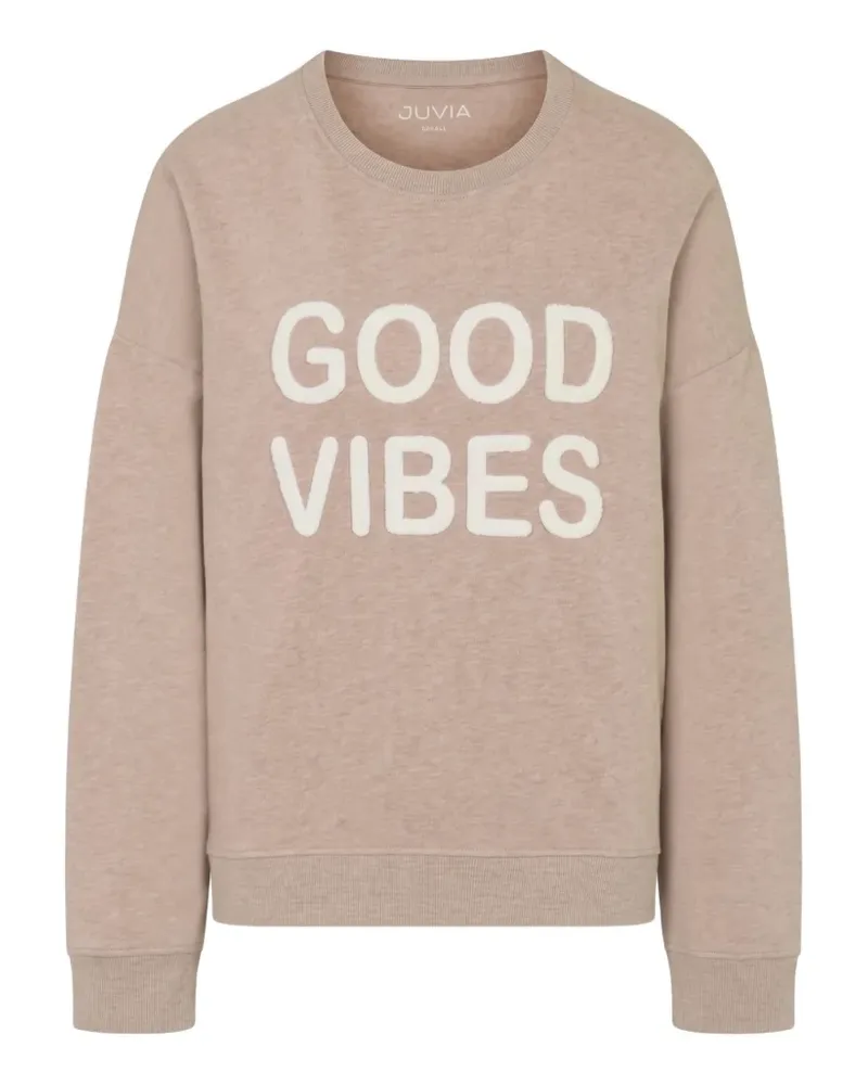 Juvia Good Vibes Fleece-Sweatshirt - Nude Nude