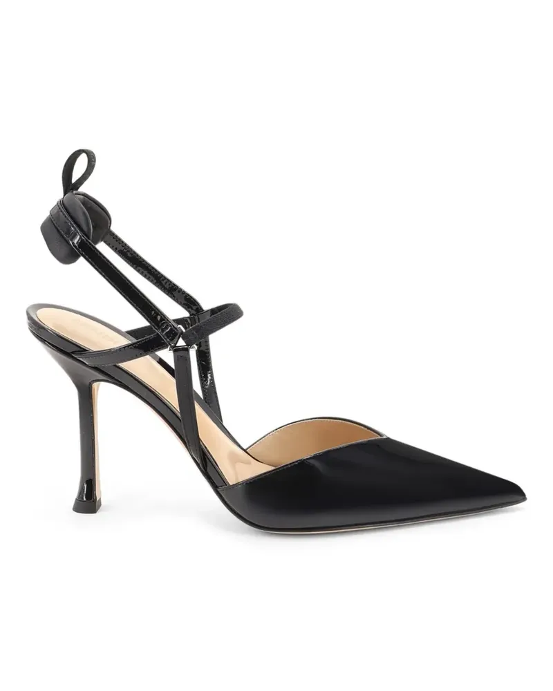 Fendi Very Colibrì black patent leather high-heeled slingbacks pumps - Schwarz Schwarz