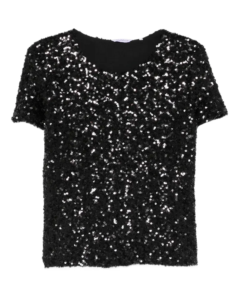 GUGLIELMINOTTI Oberteil mit Pailletten - Schwarz Schwarz