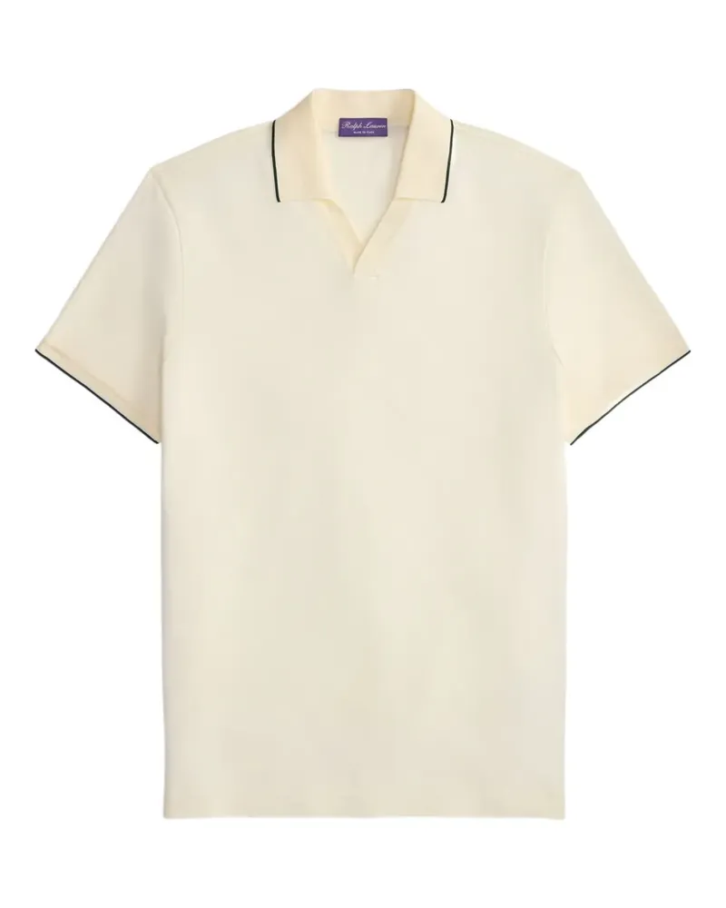 Ralph Lauren Poloshirt mit V-Ausschnitt - Nude Nude
