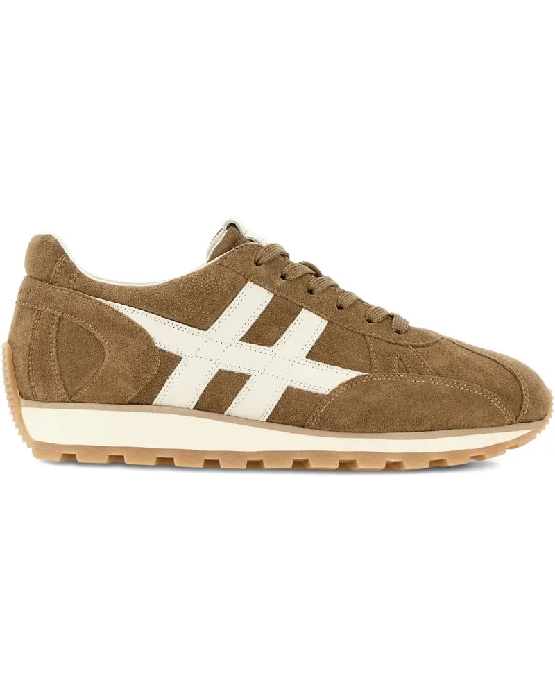 Hogan Wildleder-Sneakers mit H-Detail - Braun Braun