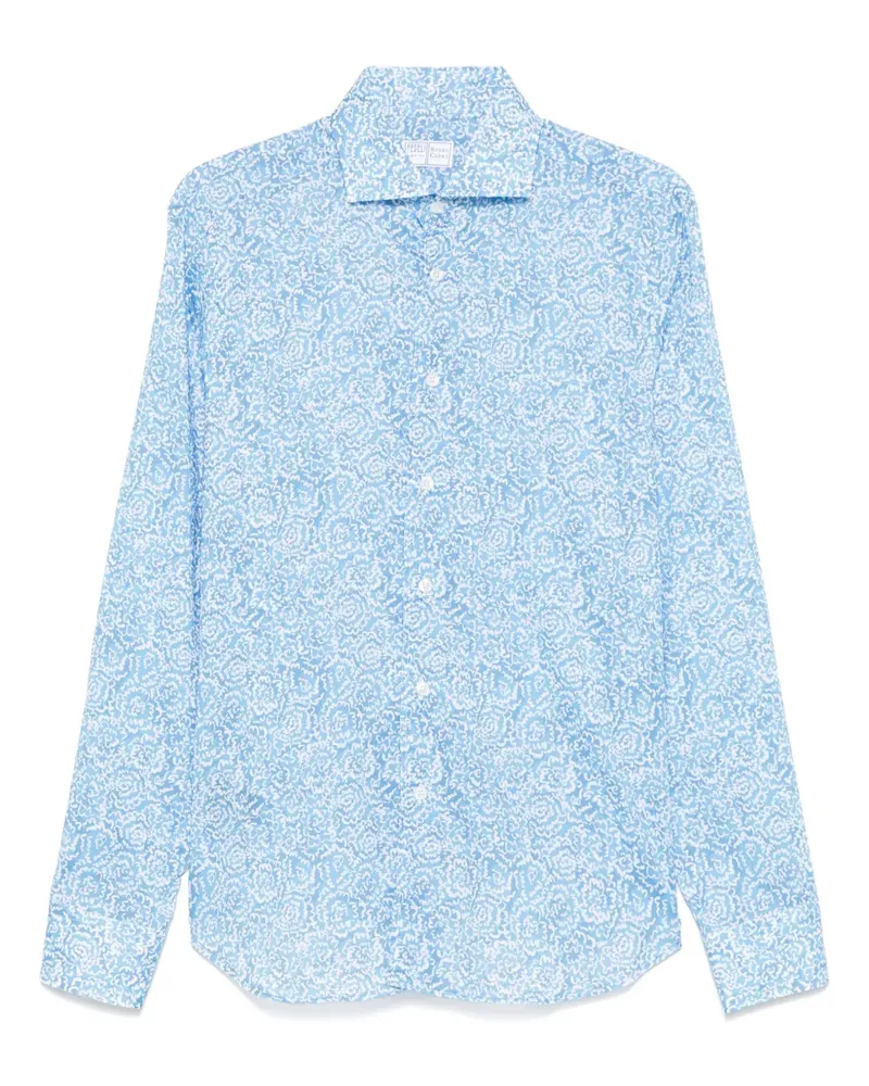 Fedeli Hemd mit Blumen-Print - Blau Blau