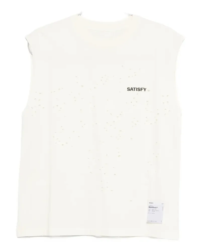 Satisfy crew-neck vest - Nude Nude