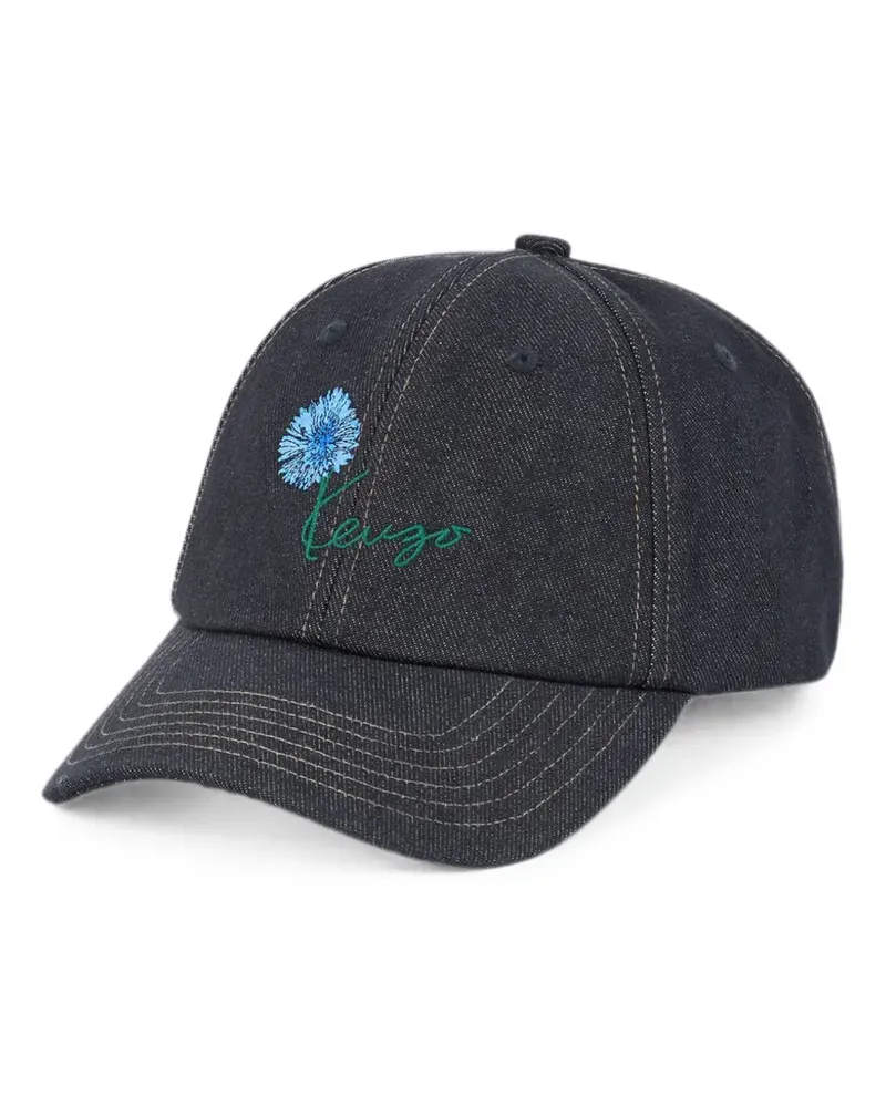 Kenzo Jeans-Baseballkappe mit Logo-Stickerei - Blau Blau