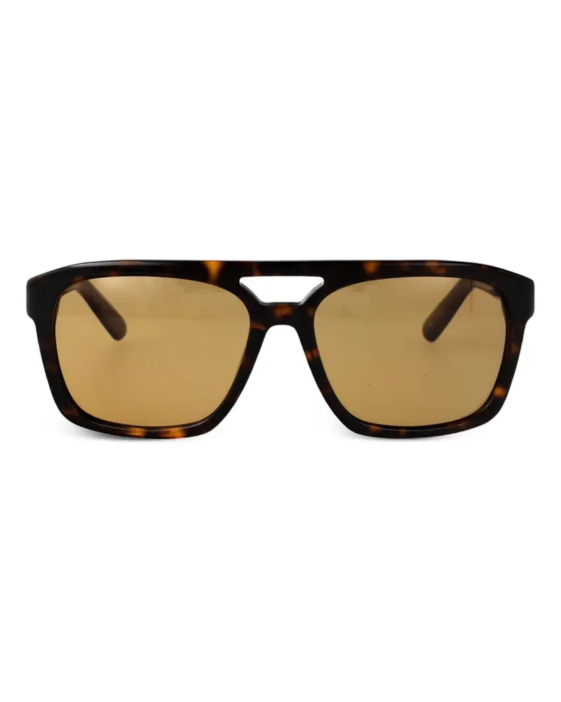 GCDS Eckige Sonnenbrille - Braun Braun