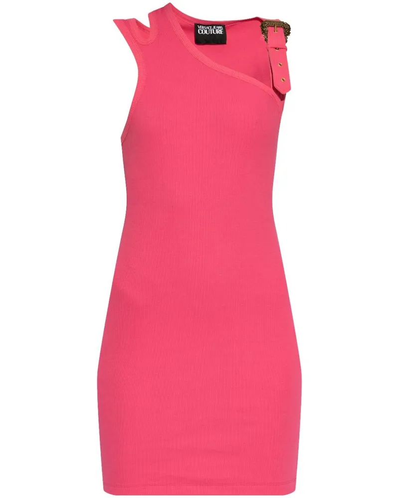 Versace Jeans Geripptes Minikleid - Rosa Rosa