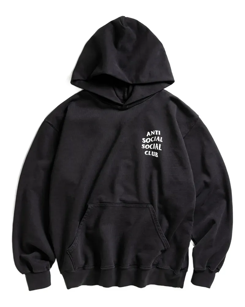 Anti Social Social Club Hoodie mit Logo-Print - Schwarz Schwarz