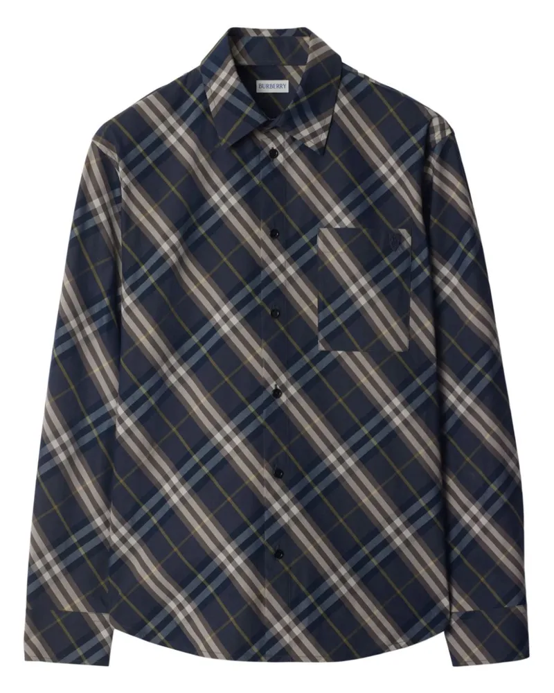 Burberry Kariertes Hemd Grau