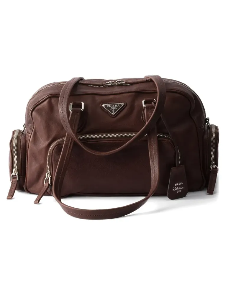 Prada Große Tote Bag aus Leder - Braun Braun