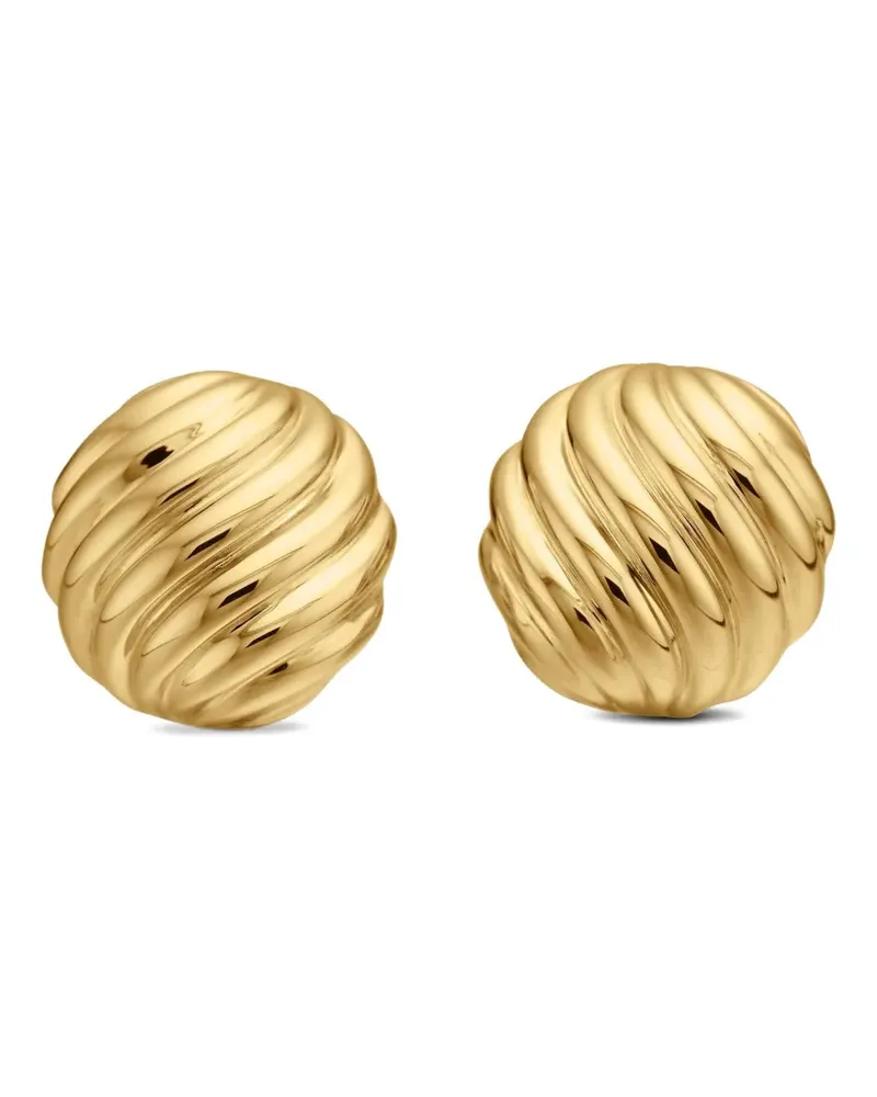 David Yurman 18kt Sculpted Cable Gelbgoldohrstecker 14mm Gold