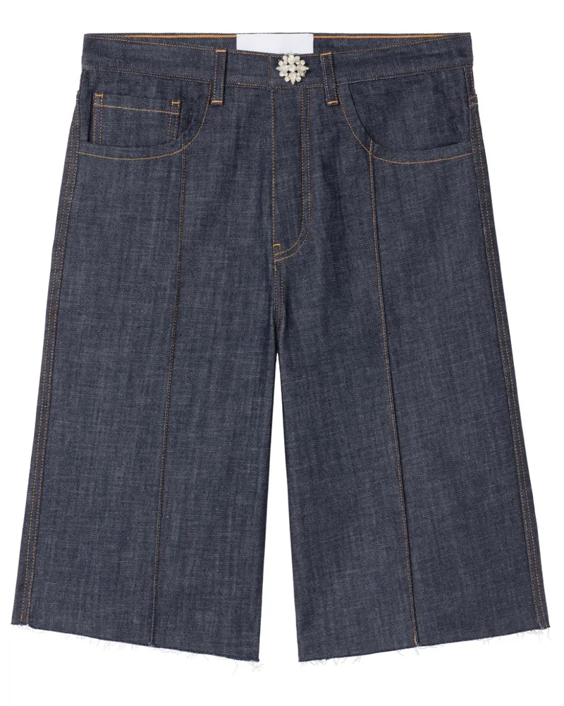 AZ FACTORY Knielange Jeans-Shorts - Blau Blau