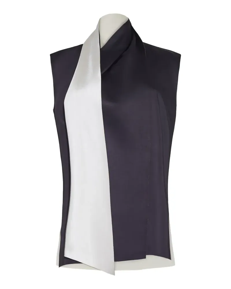 Adam Lippes Hana scarf-detail top - Schwarz Schwarz