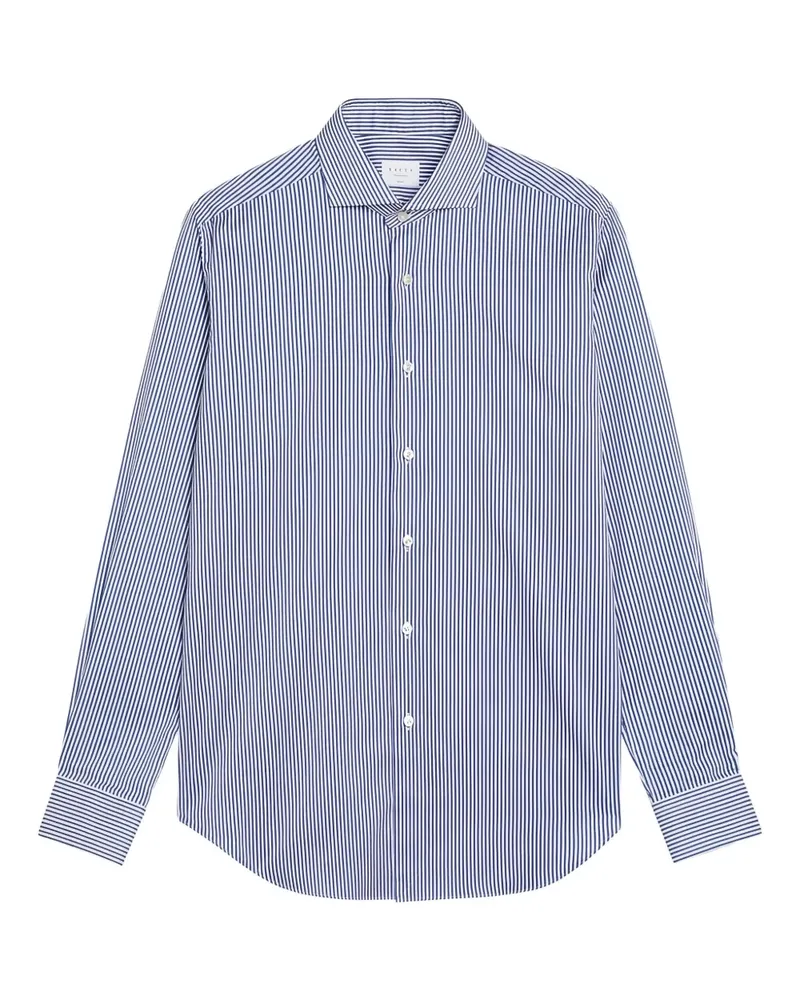 XACUS Gestreiftes Hemd - Blau Blau