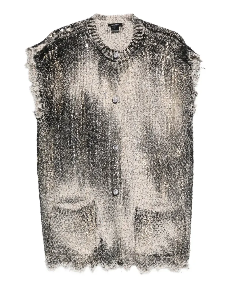 Avant Toi buttoned vest - Schwarz Schwarz