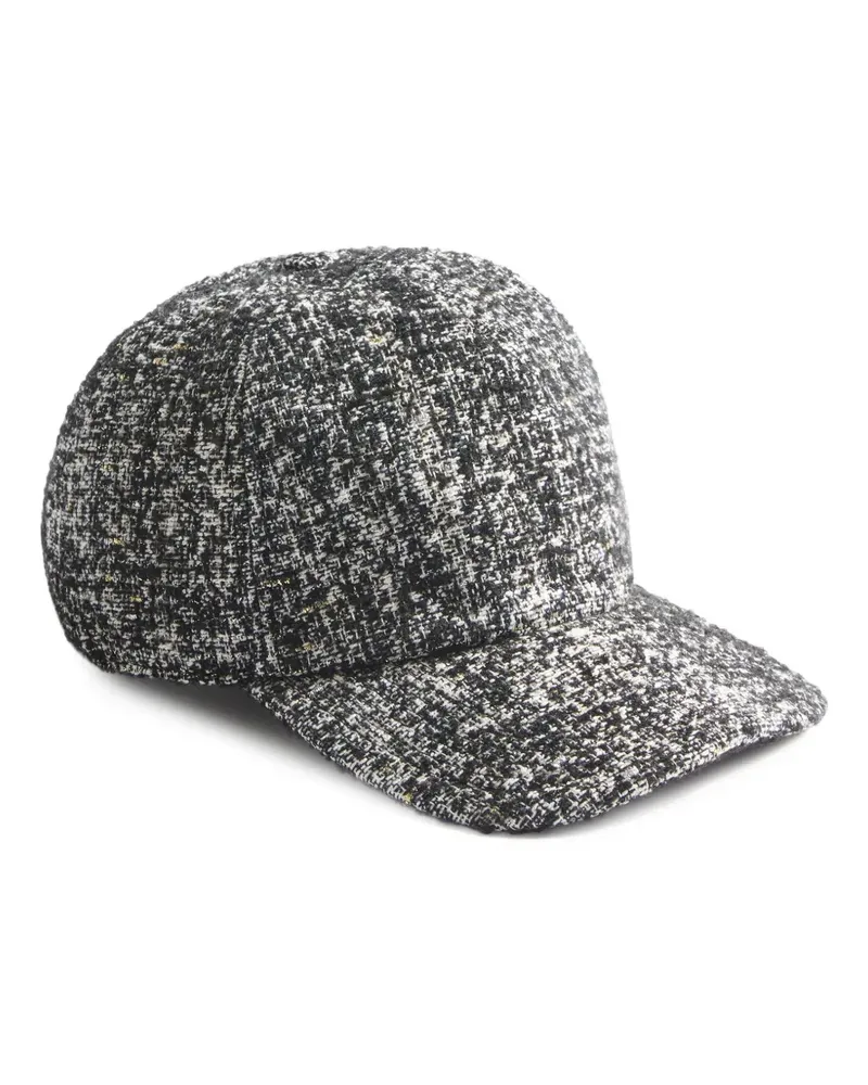 La DoubleJ Tweed-Baseballkappe - Schwarz Schwarz