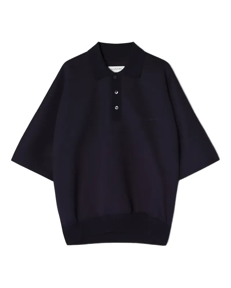 Lanvin Poloshirt mit Logo-Stickerei - Blau Blau