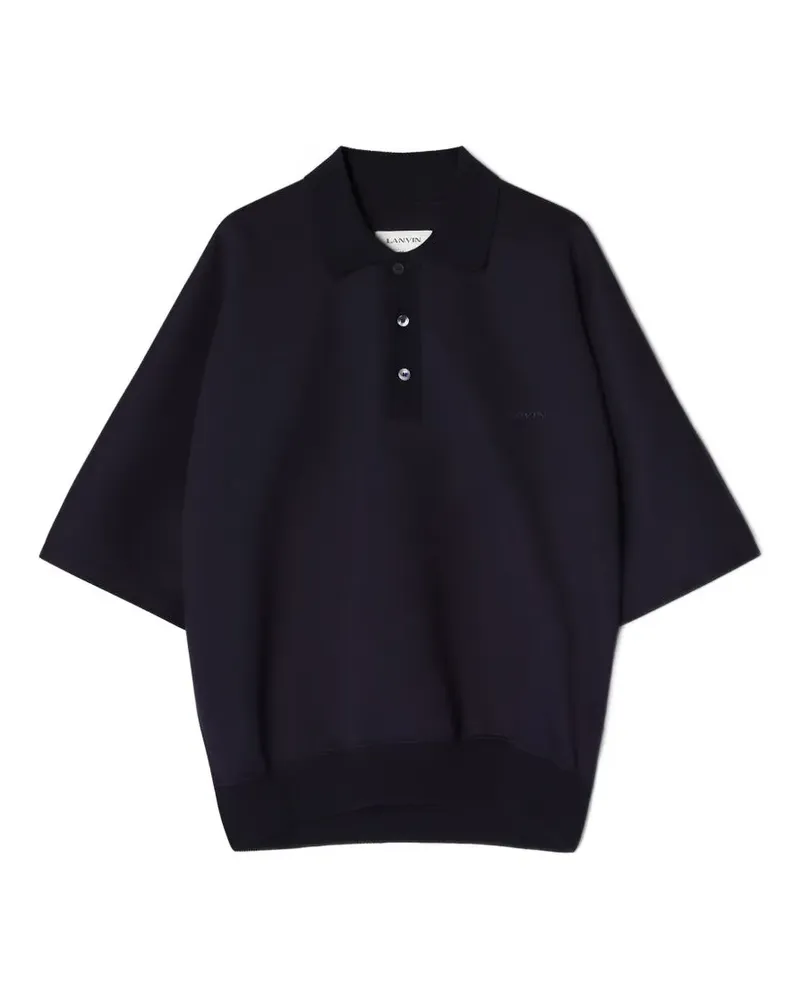 Lanvin logo-embroidered polo shirt - Blau Blau