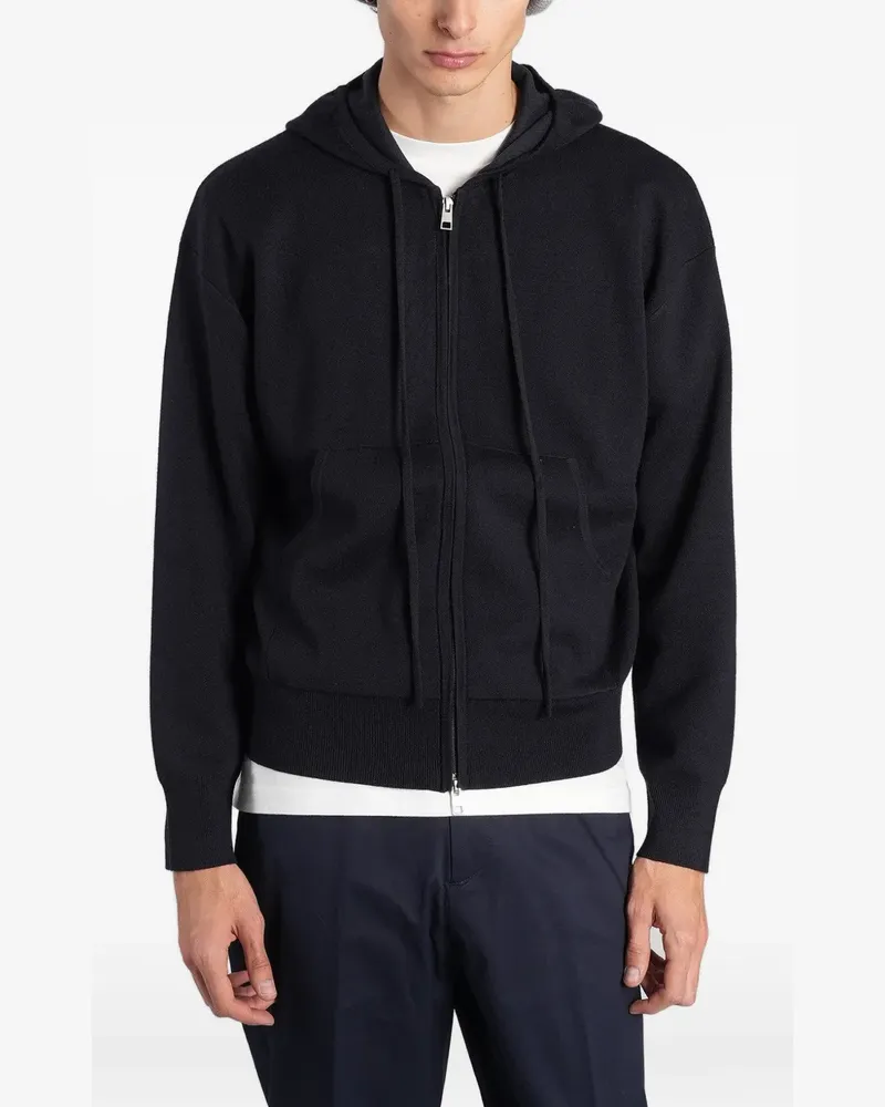 Low Brand zip-up drawstring hoodie - Blau Blau