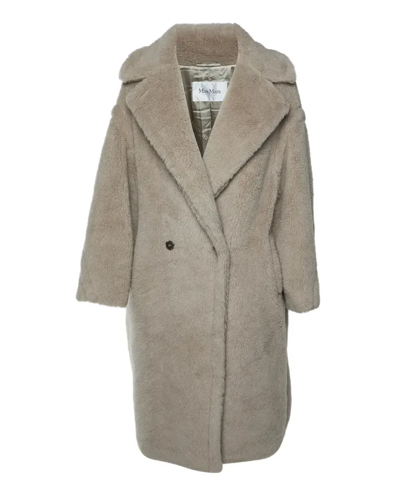 Max Mara Doppelreihiger Teddy-Mantel - Nude Nude