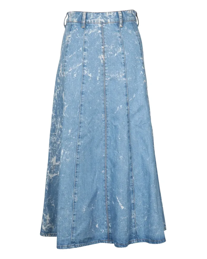 Ganni Jeansrock im Distressed-Look - Blau Blau