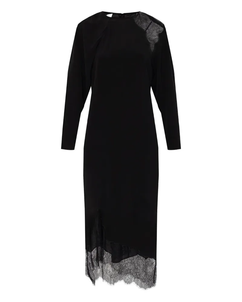 IRO Adima lace-panel midi dress - Schwarz Schwarz