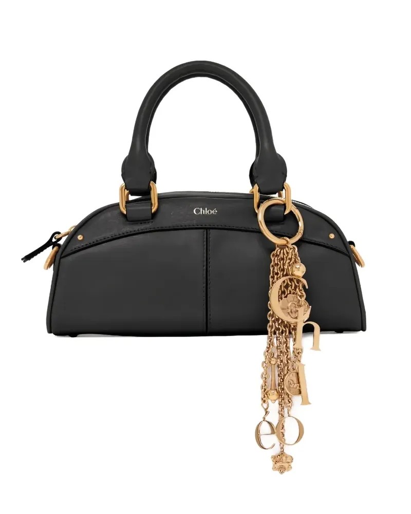 Chloé Schultertasche mit Anhängern - Schwarz Schwarz