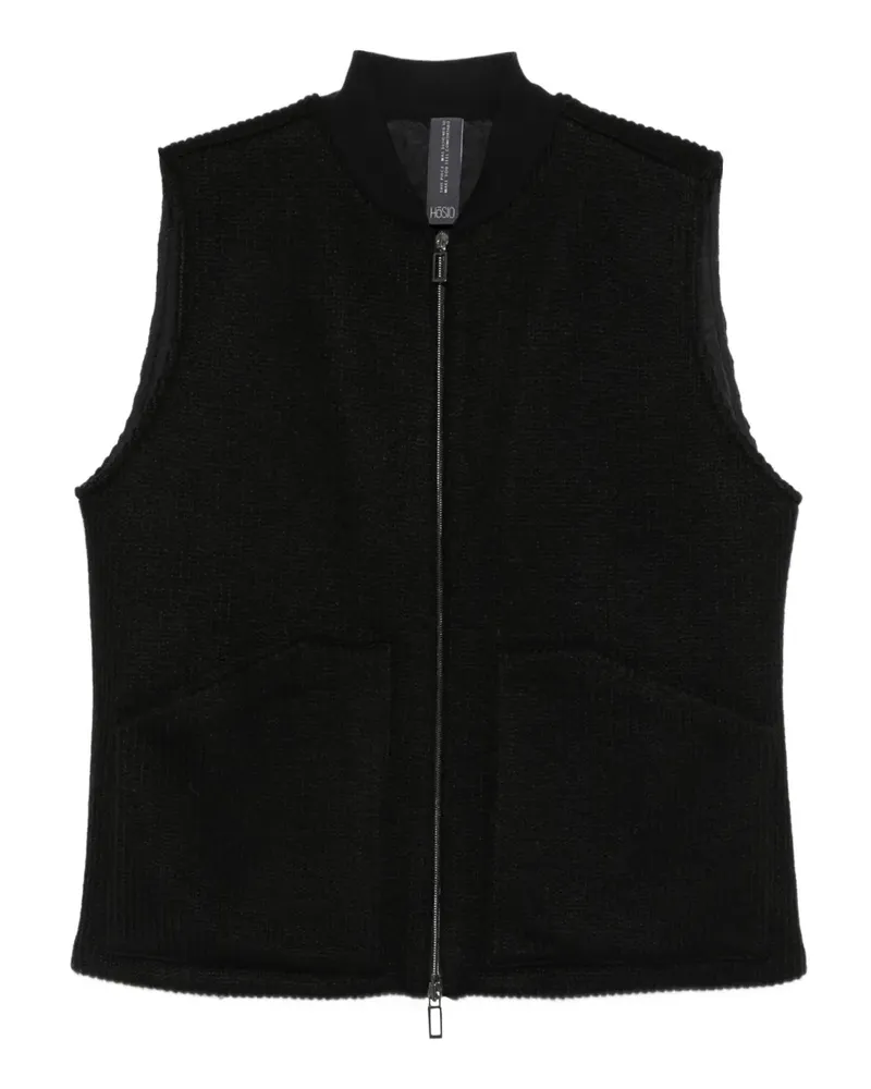 HOSIO Weste mit Reißverschluss - Schwarz Schwarz