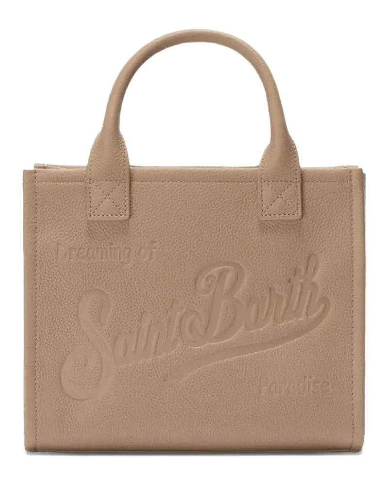 MC2 Saint Barth midi Vanity debossed leather tote bag - Nude Nude